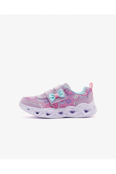 SKECHERS HEART LIGHTS BOOGIE LAND کفش اسپرت چراغدار بنفش دخترانه کوچک (سایز 30...)