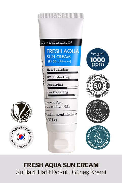 ضدآفتاب آبرسان پایه آبی Derma Factory Fresh Aqua