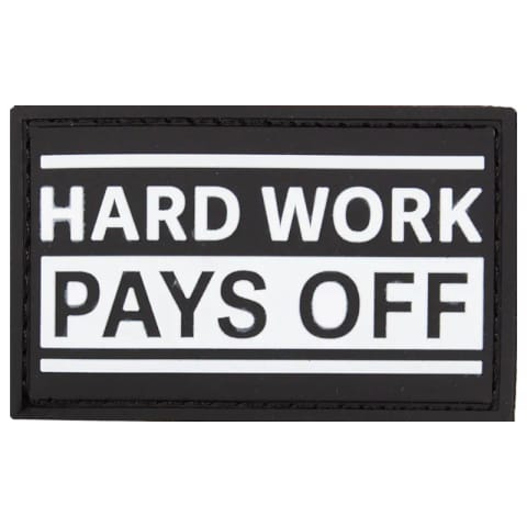 MuscleCloth پچ Hard Work Pays Off 8x5 Cm