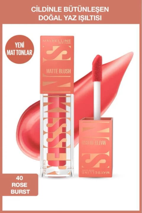 Maybelline New York Sunkisser Hazy Matte رژگونه مایع 40 Rose Burst