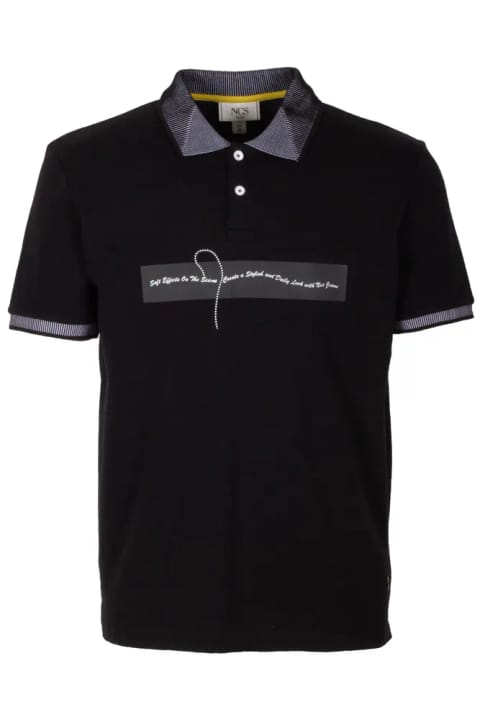 NCS Polo یقه T-Shirt %100 پنبه اسلیم فیت طرح ژاکارد
