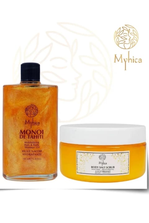 Myhica روغن مرطوب‌کننده درخشان مو و بدن + مغذی، پاک‌کننده و آبرسان...