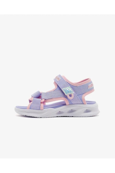 SKECHERS SOLA GLOW SANDAL دختر بزرگ کفش صندل بنفش چراغدار 303024L LVLP