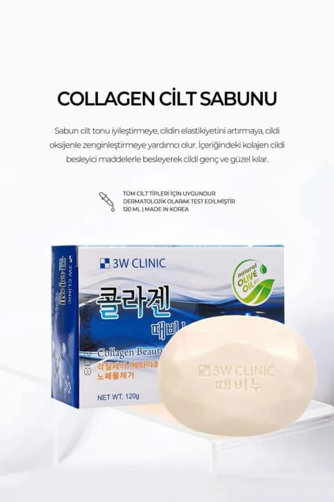3W CLINIC صابون زیبایی Collagen ترمیم‌کننده و بازسازنده پوست