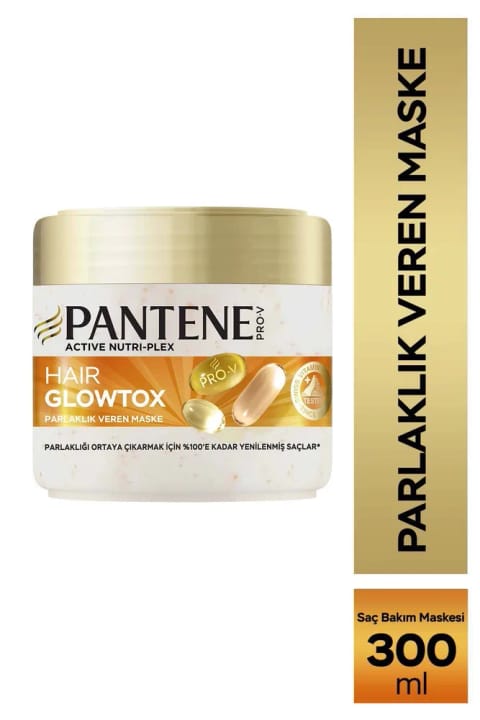 ماسک موی درخشانکننده Pantene Hair Glowtox، مناسب برای موهای کدر و آسیبدیده...