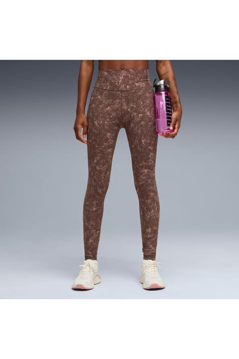 شلوارک اسپرت تاپ Puma W Cloudspun Tight AOP - HW FL Chocolate