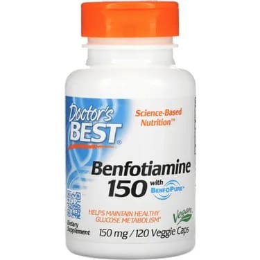 Doctor's Best Benfotiamine 150 With Benfopure 150 mg، 120 کپسول گیاهی