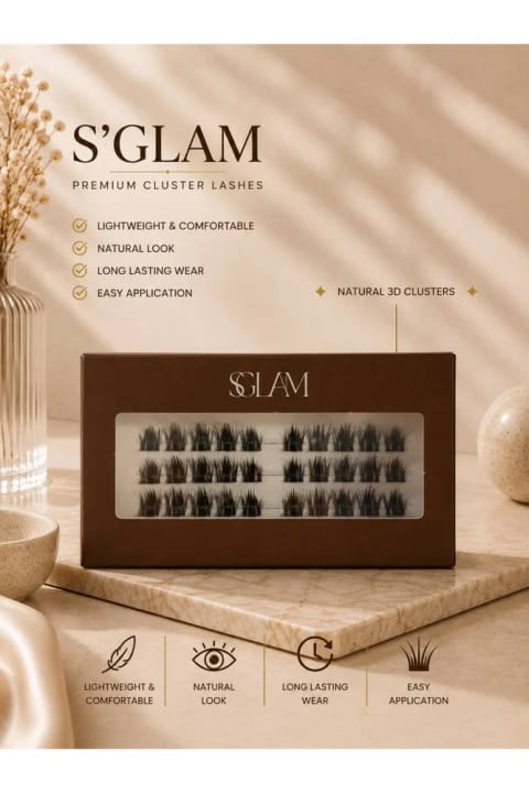 S'GLAM PRO تک‌تکه مژه مصنوعی شماره F25