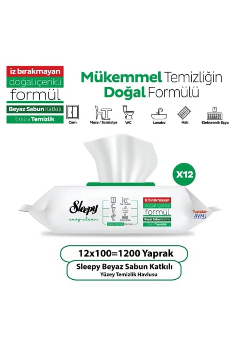 Sleepy دستمال تمیزکننده سطوح 12 بسته