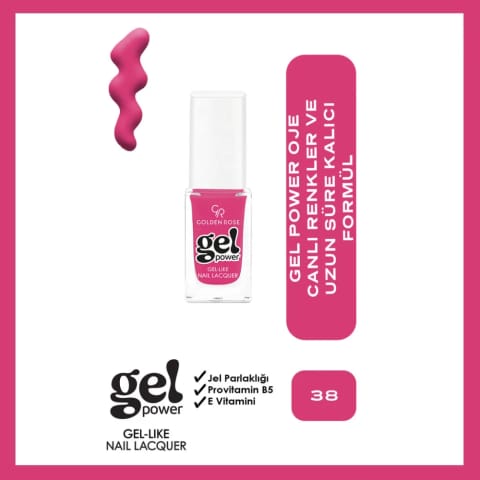 Golden Rose Power Gel Like Nail Oje No: 38