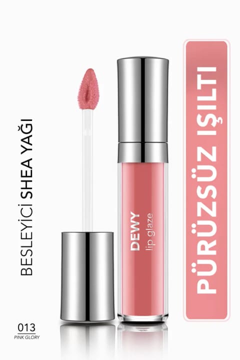 Flormar Dewy Lip Glaze مرطوبکننده نیمه شفاف براق کننده لب — 013 Pink Glory