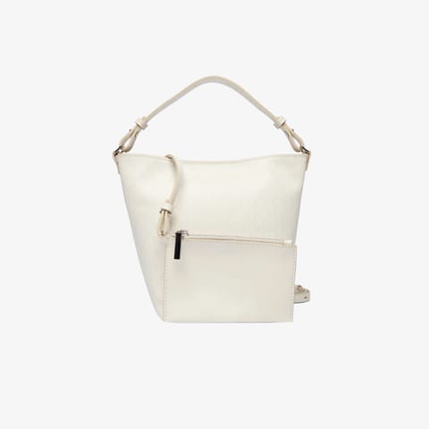 کیف دستی زنانه Calvin Klein Emblem Bucket Crossbody سفید