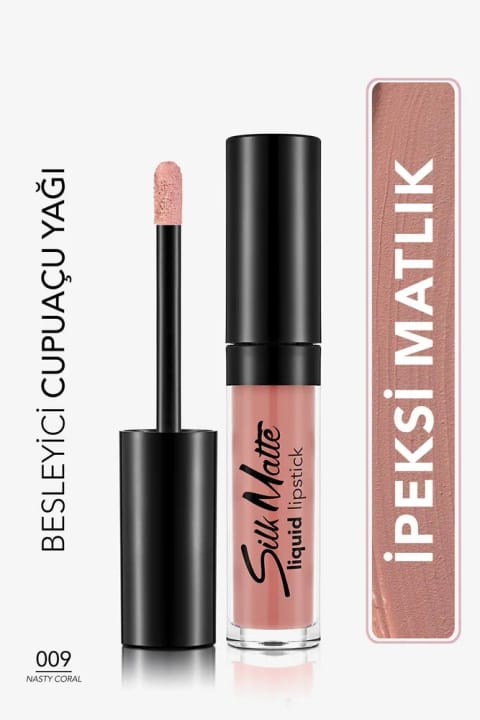 رژ لب مایع مات مخملی فلورمار - Silk Matte Liquid Lipstick - 009 NASTY