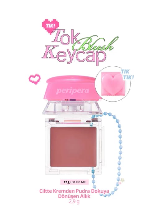 PERIPERA Tok Blush Keycap رژگونه تبدیلشونده از کرم به پودر (17 Just On Me)