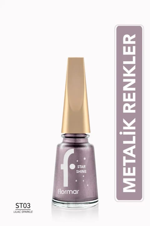 فلورمار لاک متالیک براق - Star Shine Nail Enamel - 003 Lılac Sparkle