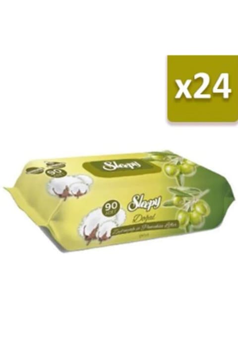 دستمال مرطوب Sleepy با روغن زیتون (بسته ۲۴ عددی، هر بسته ۹۰ برگ)