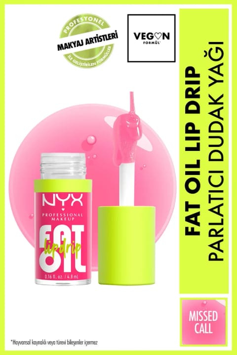 NYX Professional Makeup Fat Oil Lip Drip براقکننده روغن لب - Missed Call