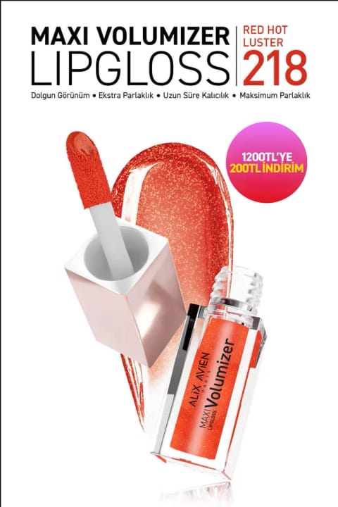 Alix Avien Maxivolumizer Lipgloss 218 - Red Hot Luster