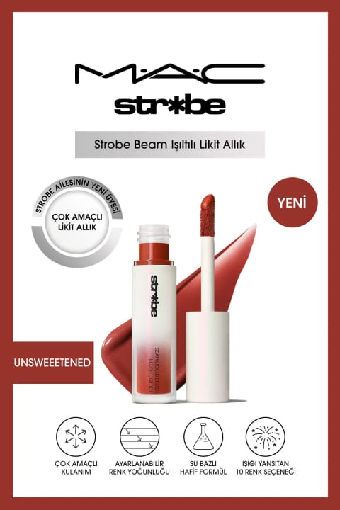 مایع چندکاره درخشان M.A.C Strobe Beam - Unsweetened 4.3 ml