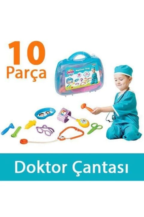 DEDE ست اسباب‌بازی آموزشی کیف دکتری Candy با گوشی پزشکی