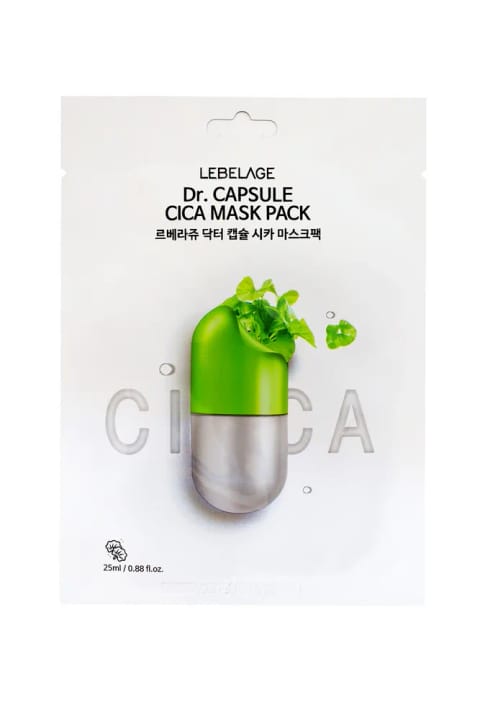 LEBELAGE کپسول سنتلا آسیاتیکا ماسک ورقه‌ای Dr. Capsule Cica Mask Pack