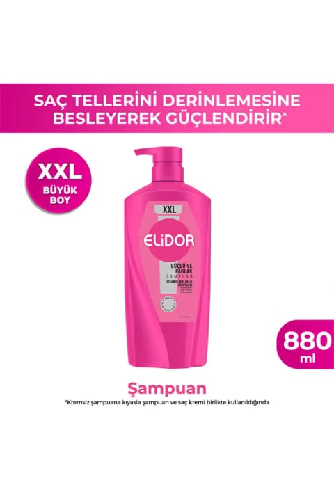 شامپو Elidor مدل قوی و درخشان سایز بزرگ XXL 880 ml