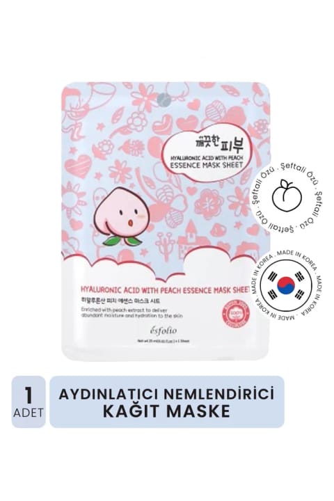 Esfolio ماسک ورقه‌ای مرطوب‌کننده با Hyaluronic Acid و هلو
