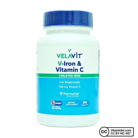 ولاويت V-Iron ویتامین C ۳۰ قرص
