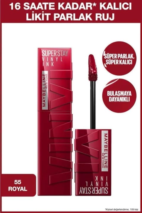 Maybelline New York Super Stay Vinyl Ink رژ لب مایع براق و فوق العاده ماندگار 55...