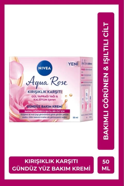 NIVEA Aqua Rose ضد چروک کرم مراقبت روزانه صورت 50 میلیلیتر، عصاره گل رز