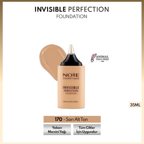 Note Invisible Perfection کرم پودر 170 زرد زیرتون