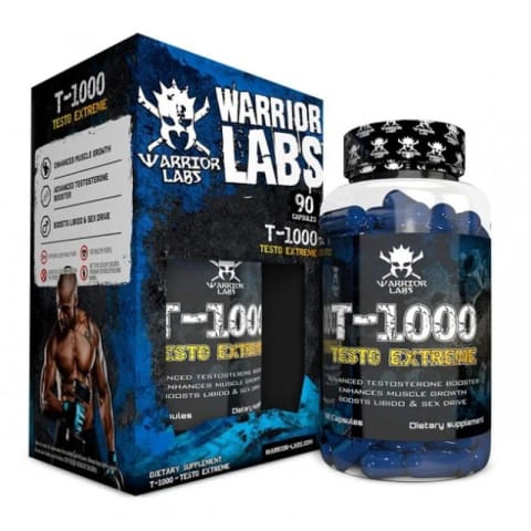 Warrior Labs T-1000 Testo Booster - Tribulus, Beta Ecdysterone, Apinenin 90 Caps