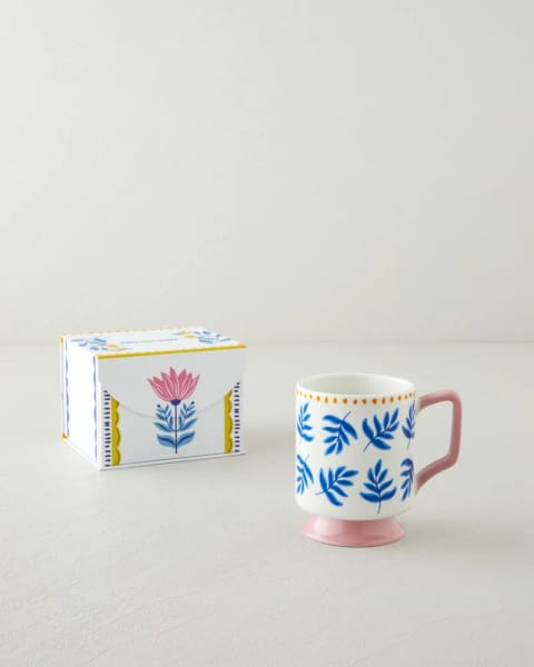 ماگ Gifty Petal New Bone China ۳۱۰ میلی‌لیتر صورتی-زرد-آبی
