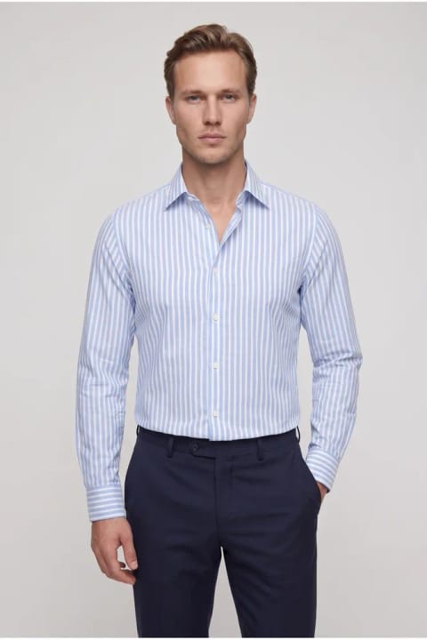 پیراهن راهراه آبی D'S Damat