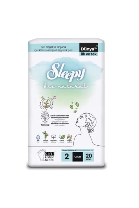 Sleepy Bio Natural Premium Plus نواربهداشتی بلند ۲۰ عددی