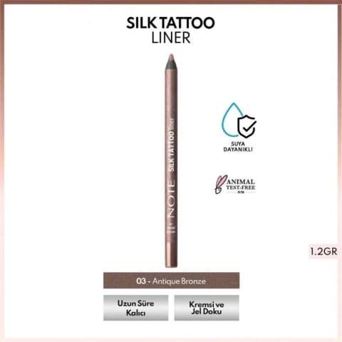 Note Silk Tattoo Liner 03 Antique Bronze