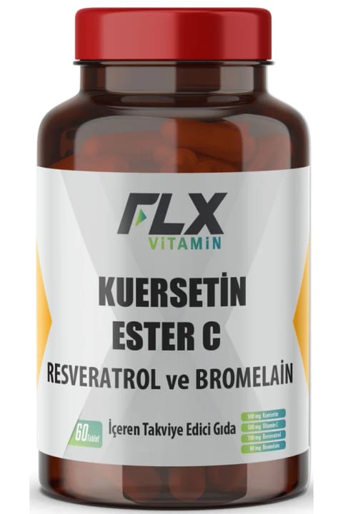 FLX Quercetin Ester C Resveratrol Bromelain Vitamin D Magnesium Aserola 60 Tablet