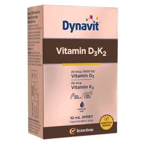Dynavit اسپری ویتامین D3K2 با حجم 10 میلی‌لیتر