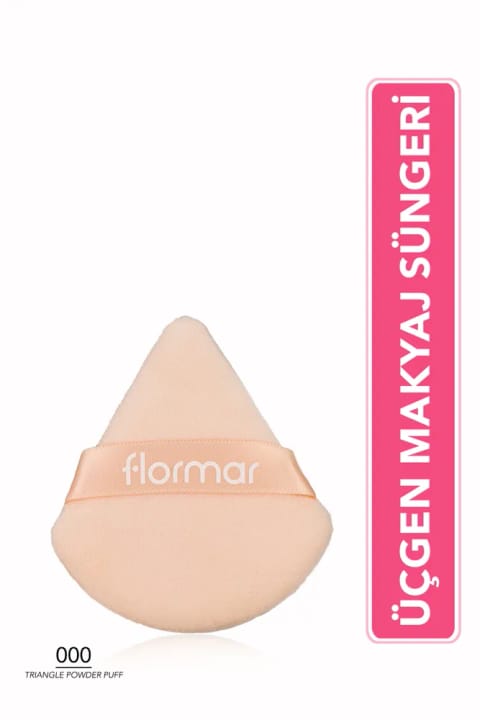 Flormar سهگوش نرم با بافت پنبهای اسفنج پودر فشرده