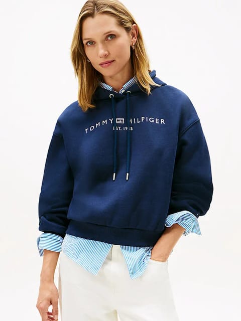 Kadın Corp Logo Modern Hoodie