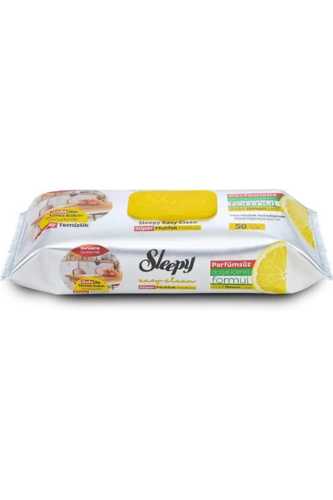 Sleepy Easy Clean دستمال تمیزکننده سطوح آشپزخانه با روغن لیمو ۵۰ برگ