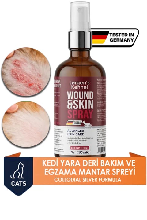 Jorgens Kennel اسپری مراقبت از زخم و پوست گربه ضد قارچ ضد التهاب