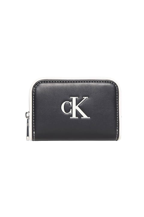 کیف پول زنانه Calvin Klein مدل CK Medium با زیپ و کنتراست