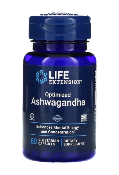مکمل Ashwagandha Life Extension Optimized Sensoril - 60 کپسول گیاهی