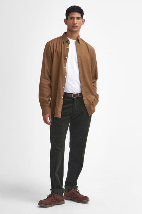 شلوار جین راسته Barbour مدل Stretch Cord رنگ GN91 Forest