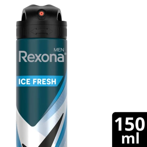 Rexona Men اسپری ضد تعریق مردانه Invisible Ice Fresh محافظت ۷۲ ساعته ۱۵۰ میلیلیتر