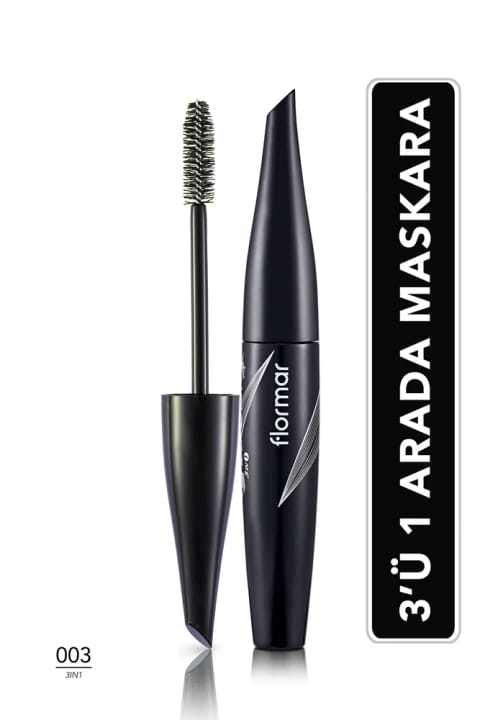 Flormar Spider Lash ماسکارا حجم دهنده ۳ اثر یکجا (مشکی)
