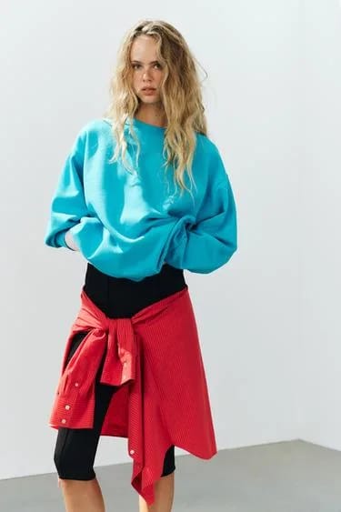 BASIC LONG SLEEVE SWEATSHIRT