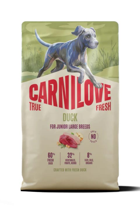 Carnilove True Fresh غذای خشک بدون غله توله‌سگ نژاد بزرگ با گوشت اردک