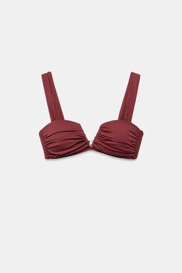 PLEATED BIKINI TOP